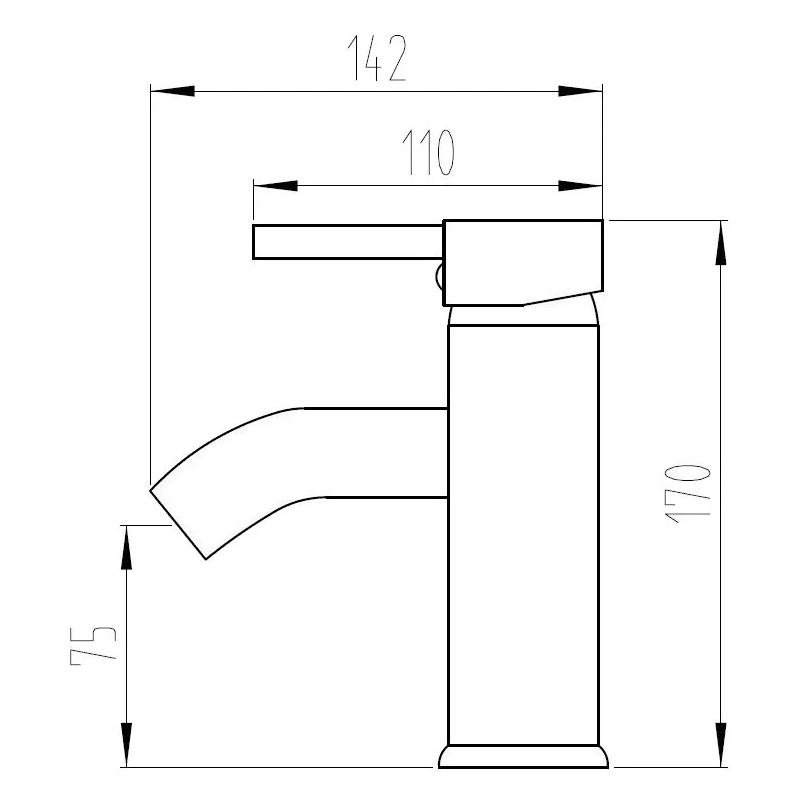 Mexen Lua смесител за мивка, бял - 72800-20