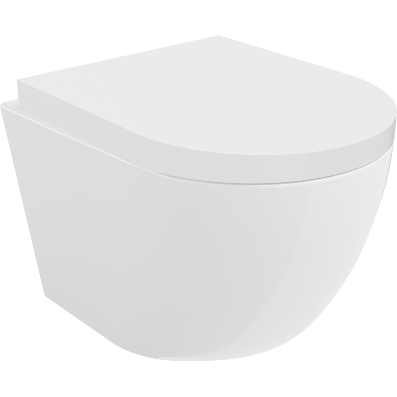 Mexen Lena Rimless WC чиния с бавно падащо твърдо капаче, дуропласт, бял гланц - 30220200