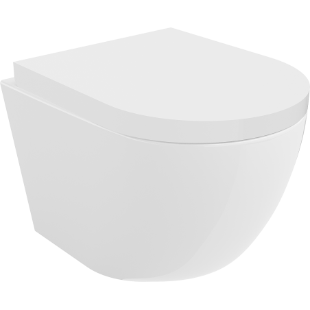 Mexen Lena Rimless WC чиния с бавно падащо твърдо капаче, дуропласт, бял гланц - 30220200