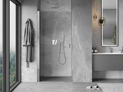 Mexen Mist-B въртящи се врати за душ 65 см, прозрачни, хром - 8A2-065-000-01-00