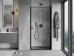 Mexen Mist-B душ врата с черна рамка, дясна, 80 см - 8A2-080-000-70-70-P