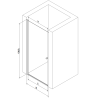 Mexen Pretoria душ врати 80 cm, прозрачни, хром - 852-080-000-01-00