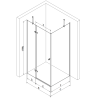 Mexen Roma душ кабина 70 x 80 см, прозрачна, черна - 854-070-080-70-00