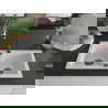 Mexen Mario гранитна мивка 2-камера 820 x 436 mm, бяла, черен сифон - 6504822000-20-B