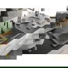 Mexen Mario гранитна мивка 2-камера 820 x 436 мм, сива, черен сифон - 6504822000-71-B