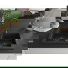Mexen Mario гранитна мивка 2-коморна 820 x 436 мм, черно/сребърно металик, черен сифо - 6504822000-73-B