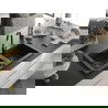 Mexen Mario гранитна мивка 2-коморна 820 x 436 мм, черен/златен металик, черен сифо - 6504822000-75-B