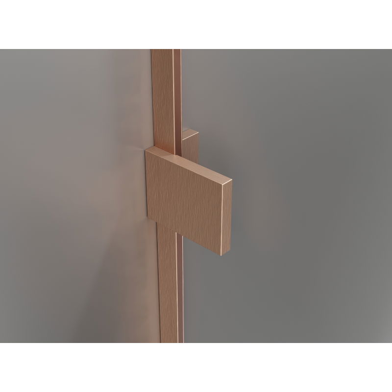 Mexen Lunar L Душ кабина с панти дясна 95 x 80 см, прозрачна, матирана мед - 834L-095P-080L-65-00