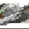 Mexen Enzo гранитна мивка 1-коморова с отцеждача 576 x 465 мм, сива, черен сифони - 6506571005-71-B