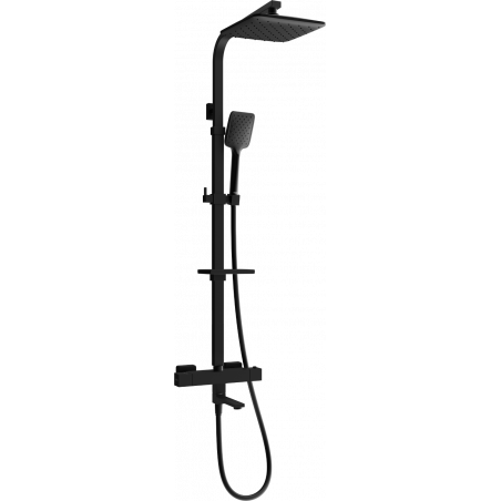 Mexen CQ62 комплект за вана и душ с душ и термостатичен смесител, черен - 779106295-70