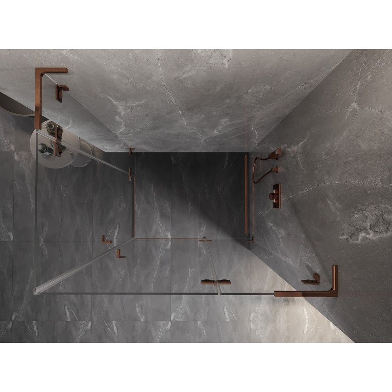 Mexen Lunar L Душ кабина Duo с отваряща се врата, дясна 75 x 70 см, прозрачна,