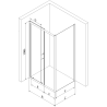 Mexen Apia разтегляща се душ кабина 100 x 90 см, прозрачна, черна - 840-100-090-70-00