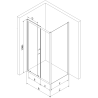 Mexen Apia плъзгаща се душ кабина 115 x 80 см, прозрачна, черна - 840-115-080-70-00