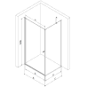 Mexen Pretoria душ кабина отваряем 90 x 90 см, прозрачна, черна - 852-090-090-70-00