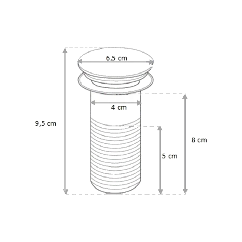 Mexen клик-клак кръгъл, черен - 79910-70
