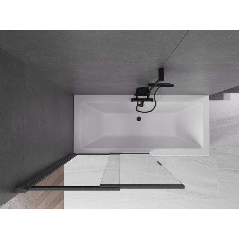 Mexen Fox двукрилен плъзгащ параван за баня 100 x 150 см, прозрачен, четкан сив пистолет - 891-100-002-66-00