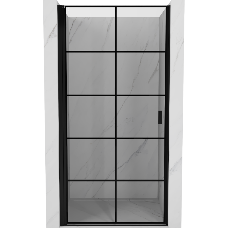 Mexen Mist-B лява врата за душ 80 см, черна решетка, черно - 8A2-080-000-70-77-L