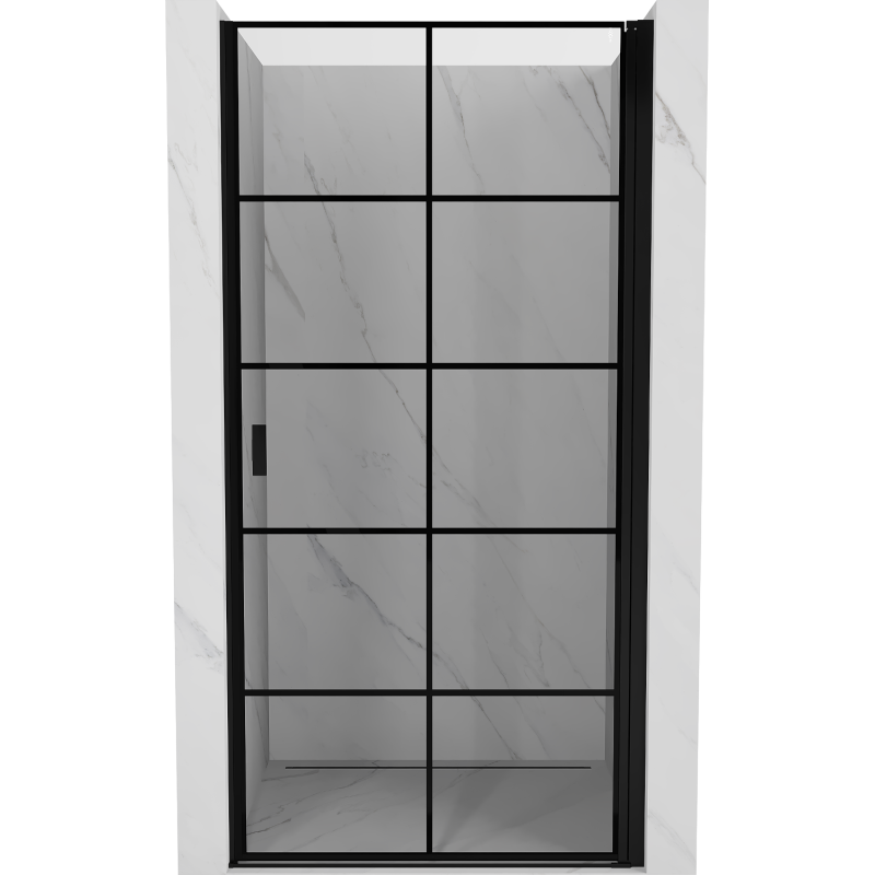 Mexen Mist-B стъклена врата за душ вдясно 90 см, черна мрежа, черно - 8A2-090-000-70-77-P