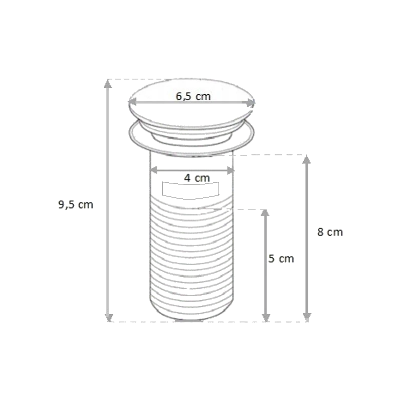 Mexen клик-клак кръгъл със сифон, бял керамичен - 79920-25