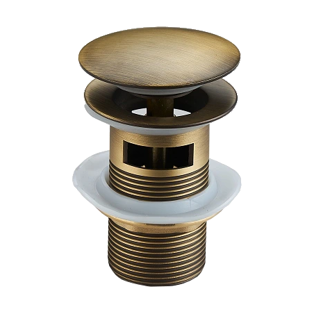 Mexen кръгла клик-клак тапа с преливник, античен бронз - 79920-30