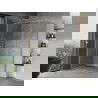 Mexen Mist-B отваряема душ кабина 80 x 75 см, прозрачна, златна четка - 8A2T-080-075-55-00
