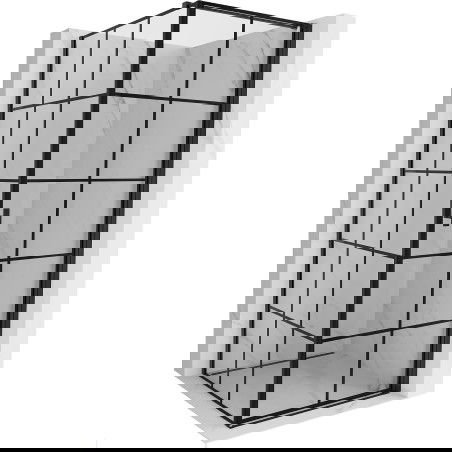 Mexen Mist-B душ кабина отваряема дясна 90 x 90 см, черна решетка, черна - 8A2T-090-090-70-77-P
