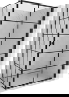 Mexen Mist-B душ кабина с отваряеми врати, дясна, 100 x 75 см, черна решетка, черна - 8A2T-100-075-70-77-P