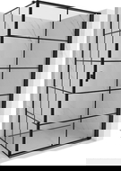 Mexen Mist-B душ кабина с отваряща се врата, дясна, 100 x 80 см, черна решетка, черна - 8A2T-100-080-70-77-P