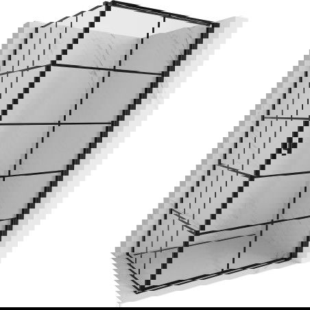 Mexen Mist-B кабина за душ с отваряща се дясна врата 80 x 95 см, черна решетка, черна - 8A2T-080-095-70-77-P