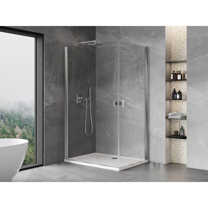 Mexen Mist-B Дуо кабина за душ с панти 95 x 90 см, прозрачна, хром - 8A2-095-090-01-00