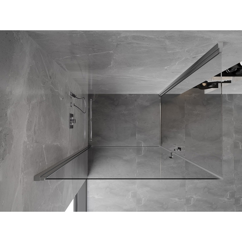 Mexen Mist-B Дуо кабина за душ с панти 95 x 90 см, прозрачна, хром - 8A2-095-090-01-00