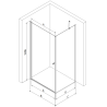Mexen Pretoria душ кабина отваряем 100 x 100 см, графит, хром + платформа Flat, черен - 852-100-100-01-40-4070