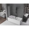 Mexen Velar L раздвижен двукрилен параван за вана 70 x 150 см, матиран, четка