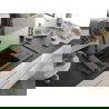 Mexen Elias гранитна мивка 1-камера с отцеждач 795 x 480 мм, черен/сребърен металик, черен сифон - 6511791005-73-B