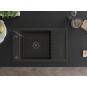 Mexen Elias гранитна мивка с 1 отделение и дренаж 795 x 480 mm, черна/златен