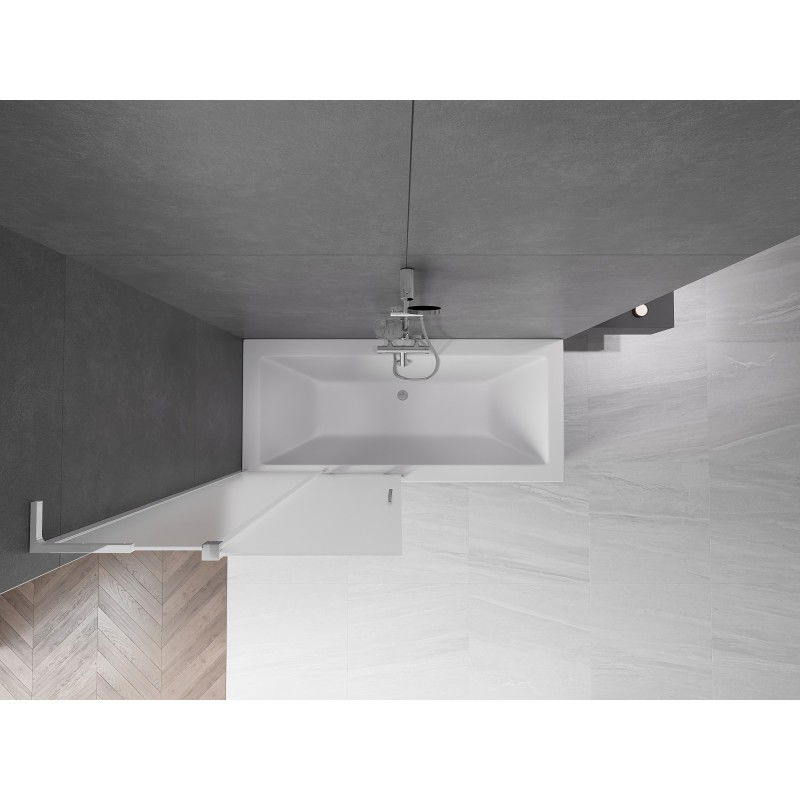 Mexen Velar L вана параван с 2 плъзгащи се крила 95 x 150 см, матиран, хром - 896-095-003-31-01