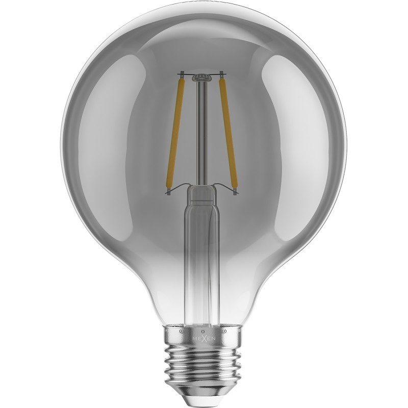Mexen Vintis LED крушка филамент E27, G95, 2W, Топла - 2200K, 150 lm, опушена - L157-E27-0222-70