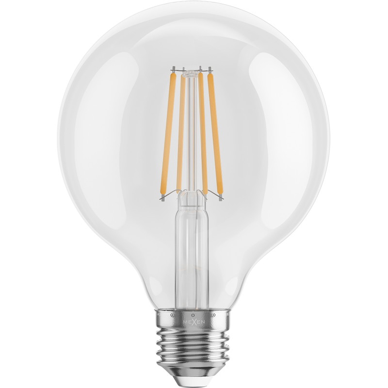 Mexen Vintis LED филамент крушка E27, G95, 8W, Топла - 2700K, 1055 lm, чиста - L157-E27-0827-00