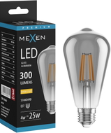 Mexen Vintis LED Жичкова крушка E27, ST64, 4W, Топла - 2200K, 300 lm, опушен - L152-E27-0422-70
