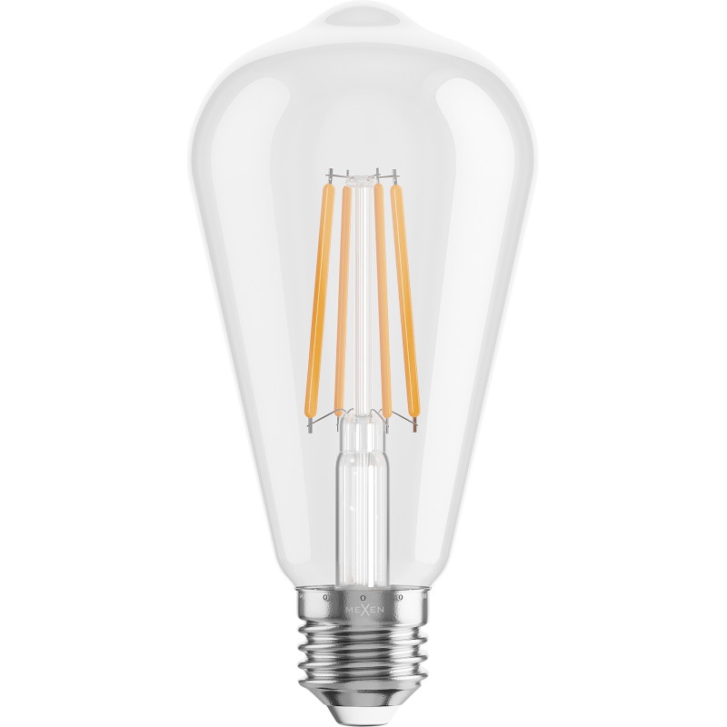 Mexen Vintis LED филамент крушка E27, ST64, 8W, Топла - 2200K, 1055 lm, прозрачна - L152-E27-0822-00
