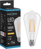 Mexen Vintis LED филамент крушка E27, ST64, 8W, Топла - 2200K, 1055 lm, прозрачна - L152-E27-0822-00