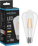 Mexen Vintis LED нажежаема жичка E27, ST64, 4W, Топло - 2700K, 470 lm, прозрачно - L152-E27-0427-00