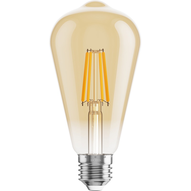 Mexen Vintis LED филаментна крушка E27, ST64, 4W, Топло - 2700K, 400 lm, кехлибарена