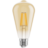 Mexen Vintis LED филаментна крушка E27, ST64, 4W, Топло - 2700K, 400 lm, кехлибарена