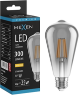Mexen Vintis LED E27 филамент крушка, ST64, 4W, Топла - 2700K, 300 lm, опушена - L152-E27-0427-70