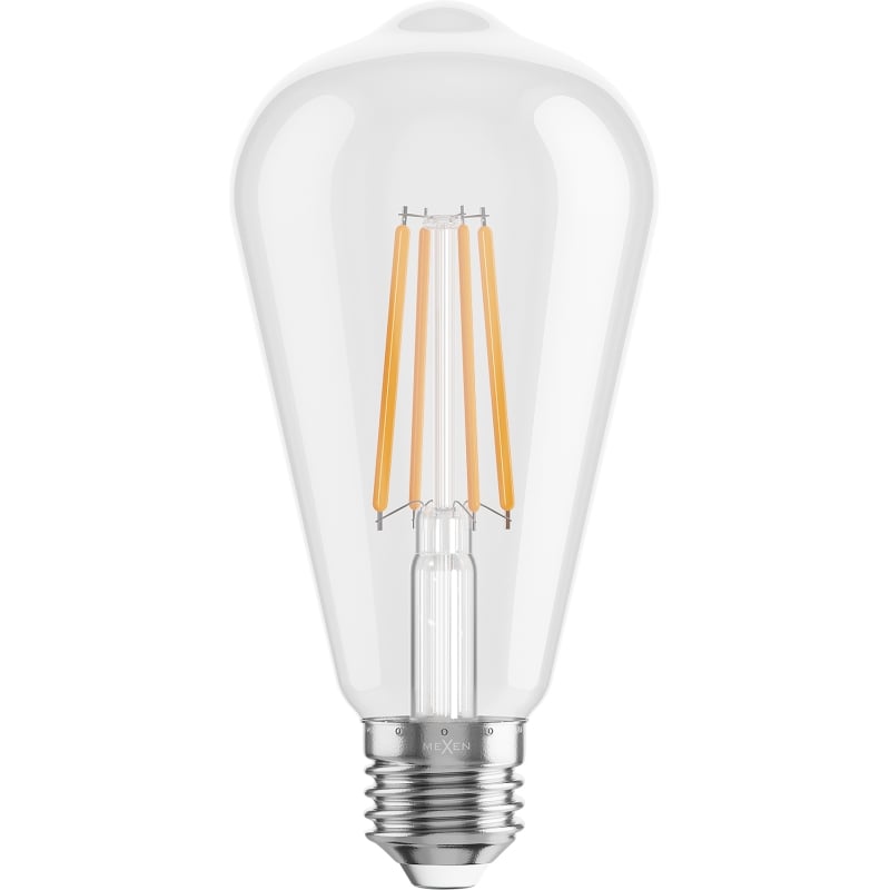 Mexen Vintis LED Едисонова крушка E27, ST64, 8W, Топла светлина - 2700K, 1055 lm, прозрачна