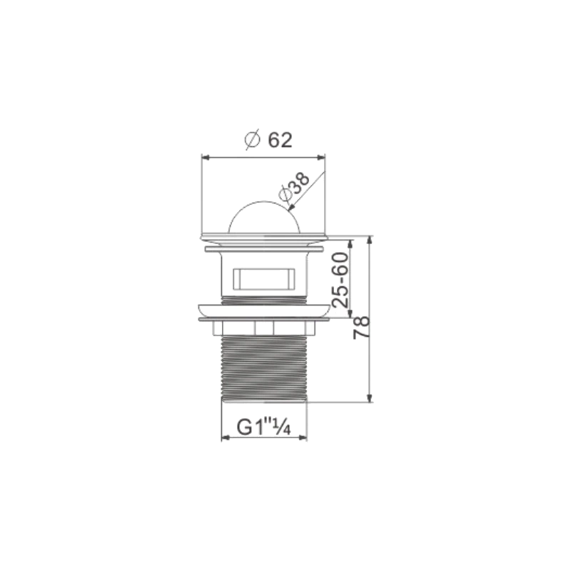 Mexen ротационен клик-клак със сифон, хром - 79923-00