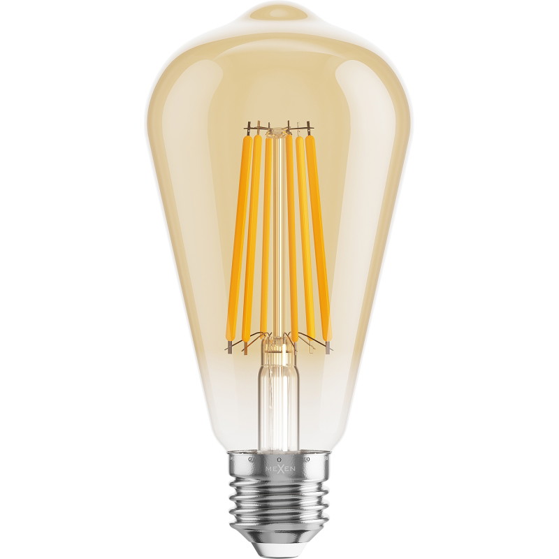 Mexen Vintis LED крушка с нажежаема жичка E27, ST64, 10W, Топла - 2700K, 910 lm, кехлибар