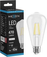 Mexen Vintis LED филамент крушка E27, ST64, 4W, Неутрална - 4000K, 470 lm, прозрачен