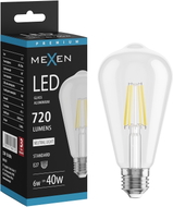 Mexen Vintis LED филамент крушка E27, ST64, 6W, Неутрална - 4000K, 720 lm, clear - L152-E27-0640-00